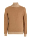 Grey Daniele Alessandrini Man Turtleneck Khaki Size 38 Wool, Polyamide In Brown