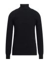 Grey Daniele Alessandrini Man Turtleneck Midnight Blue Size 38 Wool, Polyamide In Blue