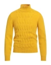 Grey Daniele Alessandrini Man Turtleneck Yellow Size 42 Wool, Polyamide