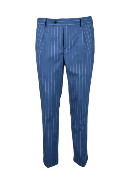 Grey Daniele Alessandrini Men's Trousers - Multicolor In Blue