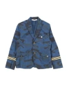 Grey Daniele Alessandrini Toddler Girl Suit Jacket Midnight Blue Size 6 Cotton, Elastane In Blue