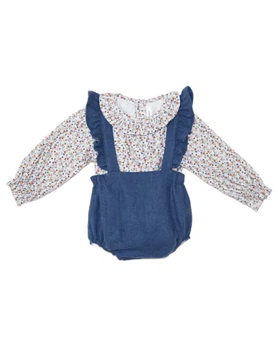 Grey Elephant Kids' Gardenia Set In Blue