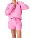 Grey Lab Blair Scuba Sweatshirt And Shorts Set In Pink In Pink