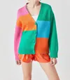 Grey Lab Colorblock Sweater Cardigan In Multi In Multi
