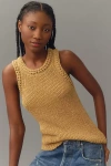 Grey Lab Ribbed Sleeveless Sweater In Beige