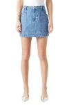 Grey Lab Denim Miniskirt In Denim