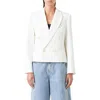 Grey Lab Women's Double Breasted Blazer In White