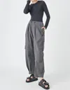 Grey Lab Long Sleeve Bodysuit In Black In Gray
