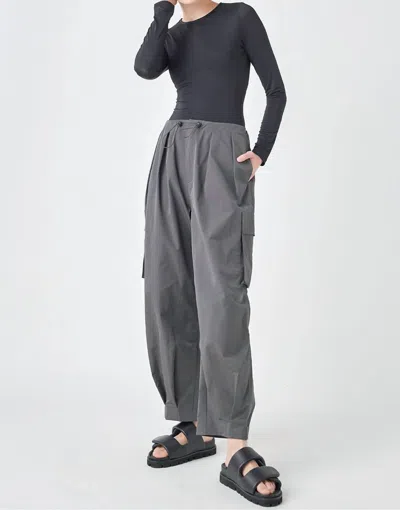 Grey Lab Long Sleeve Bodysuit In Black In Gray