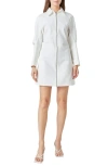 Grey Lab Long Sleeve Zip Minidress In White