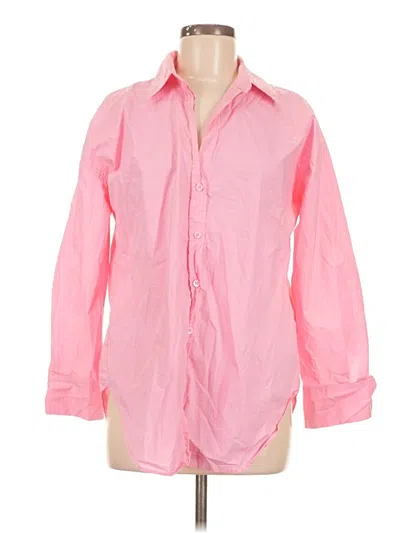 Pre-owned Grey Lab Los Angeles Long Sleeve Button Down Shirt In Pink
