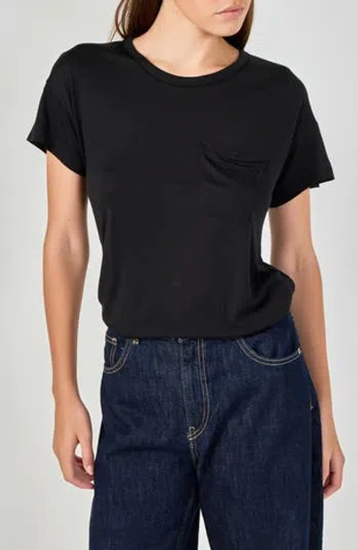 Grey Lab Modal Pocket T-shirt In Black