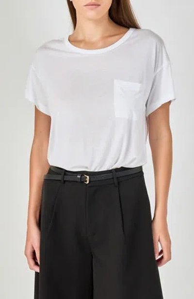 Grey Lab Modal Pocket T-shirt In White