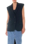 Grey Lab Oversize Blazer Vest In Black