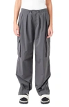 Grey Lab Pleated Low Rise Parachute Cargo Pants