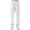 Grey Lab Pocket Loungewear Cotton Joggers In White