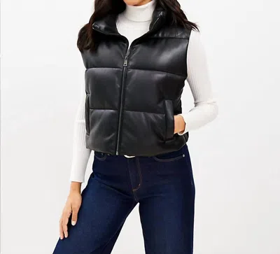 Grey Lab Puffer Cropped Vest In Black