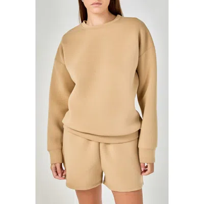 Grey Lab Relaxed Scuba Pullover In Brown