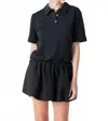 Grey Lab Scuba Balloon Mini Skirt In Black In Black