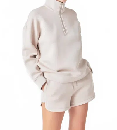 GREY LAB SCUBA SHORTS IN TAUPE
