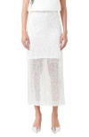 Grey Lab Sequin Maxi Skirt In White