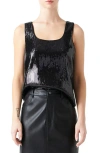 GREY LAB SEQUIN SLEEEVLESS TOP