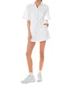 Grey Lab Shoulder Pad Shirt Romper In White