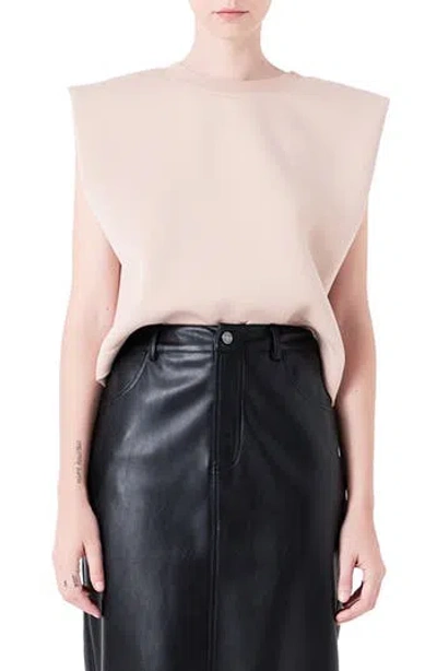 Grey Lab Soft Basic Top In Neutral