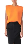 Grey Lab Soft Basic Top In Orange
