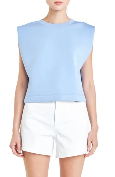 Grey Lab Soft Basic Top In Powder Blue