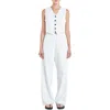 Grey Lab Vest Wide Leg Jumpsuit In White