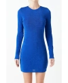 Grey Lab Long Sleeve Mini Sweater Dress In Blue