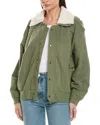Grey State Bomber Jacket In Green