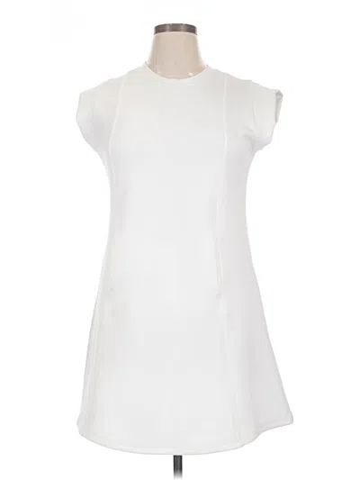 Pre-owned Grey State Casual Dress In White