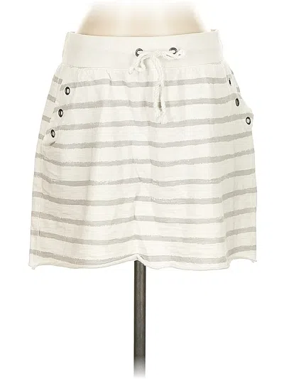 Pre-owned Grey State Casual Skirt In White