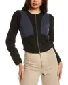 Grey State Cropped Mini Jacket In Black