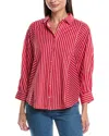 Grey State Dolman Top In Red
