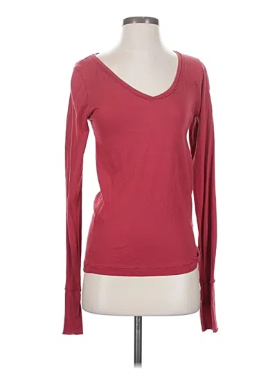 Pre-owned Grey State Long Sleeve T-shirt In Burgundy