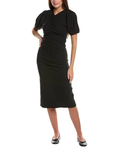 Grey State Midi Dress In Black