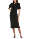 Grey State Midi Dress In Black