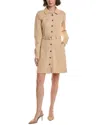 Grey State Midi Dress In Brown