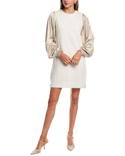 Grey State Mini Dress In White