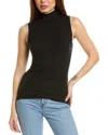 Grey State Mock Neck Tank Top In Black