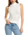 Grey State Mock Neck Tank Top In White