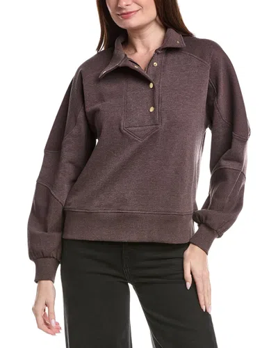 Grey State Pullover In Burgundy