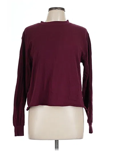 Pre-owned Grey State Pullover Sweater In Burgundy