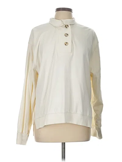 Pre-owned Grey State Pullover Sweater In White