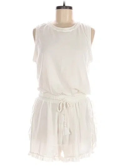 Pre-owned Grey State Romper In White