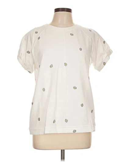 Pre-owned Grey State Short Sleeve Blouse In Ivory