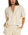 Grey State Top In Beige